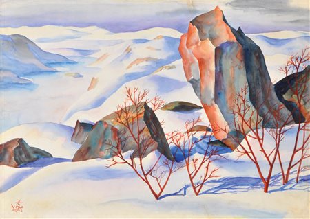 Ernst Nepo (Dauba, Böhmen/Boemia 1895 - Innsbruck 1971) Langfjorden presso...