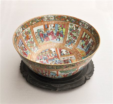 Anonym/Anonimo Ciotola cinese con sottovaso, 1900 ca.;Porcellana, diametro 41...