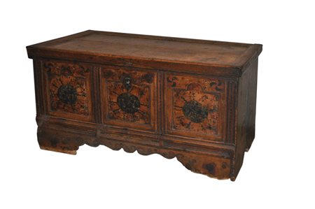 Anonym/Anonimo Cassapanca contadina, XVIII sec.;H 67, B. 118 cm, P. 57 cm,...
