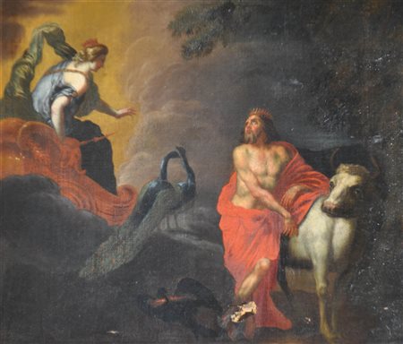 Maler um 1800/Pittore del 1800 ca. Zeus;Olio su tela, 57,5 x 68,5 cm, danno,...
