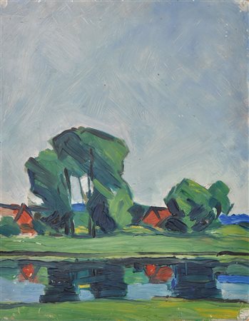 Deutscher Maler der 1. Hälfte des 20. Jh./Pittore tedesco XX sec. Paesaggio...