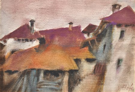 Helga von Hofe (Wiesbaden 1937) Maso in Alto Adige;Acquerello, 26,5 x 37,5...