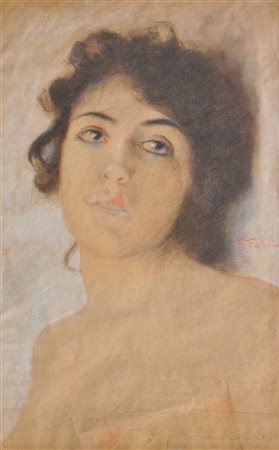 Fabio Fabbi (Bologna 1861 - Casalecchio di Reno 1946) Ritratto di giovane...