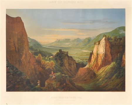 Thomas Ender/Conrad Gaefe Vista nei dintorni di Castel Tirolo, 1867 ca.;Da:...