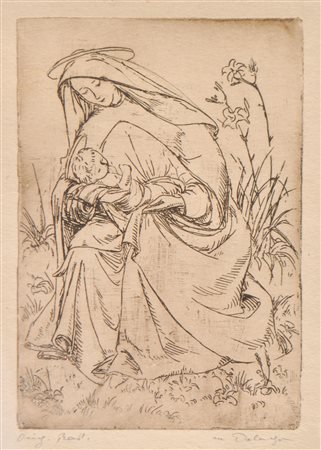 Maria Delago (St. Leonhard/S. Leonardo 1902 - Brixen/1979) Madonna con...