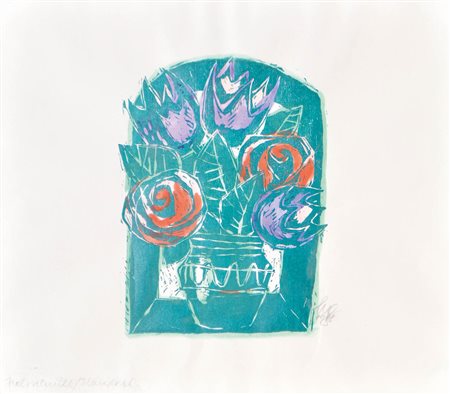 Heiner Gschwendt (Bozen/Bolzano 1914 - Klausen/Chiusa 2011) Mazzo di fiori,...