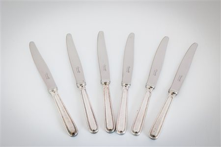 Set di sei coltelli da frutta, Christofle