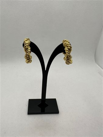 ORECCHINI IN ORO 18K TIFFANY DIAMETRO 3 CM GRAMMI 17,3 - AU11