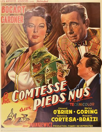 LA COMTESSE AUX PIEDS NUDS manifesto cinematografico, cm 88x68