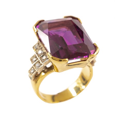 ANELLO in oro giallo e bianco 18 KT