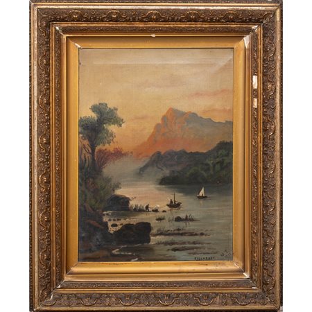 PITTORE INGLESE DEI PRIMI DEL '900, Olio su tela