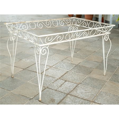 TAVOLO E QUATTRO POLTONCINE in ferro