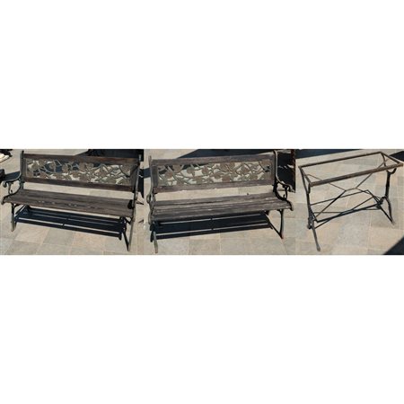 COPPIA DI PANCHINE in ferro