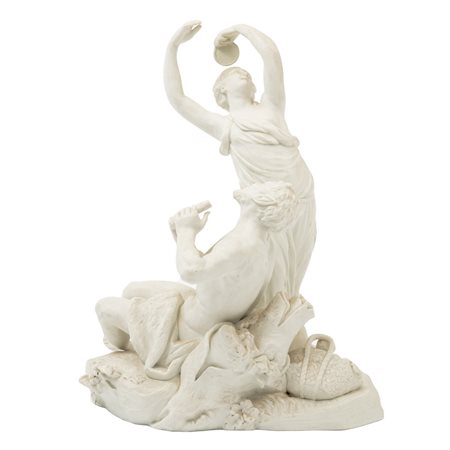 GRUPPO in buscuit raffigurante "Scena mitologica"