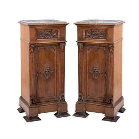 EBANISTERIA SICILIANA DEL XIX SECOLO, Coppia di comodini