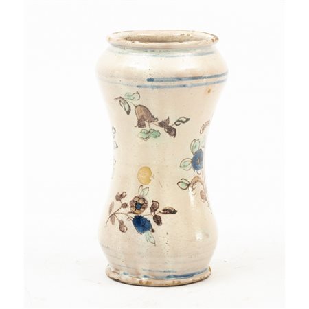 MANIFATTURA DI CALTAGIRONE XIX SECOLO, Albarello in ceramica