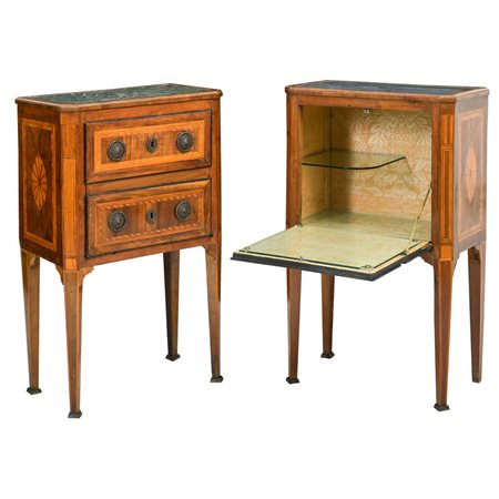 MANIFATTURA SICILIANA, Coppia comodini Luigi XVI