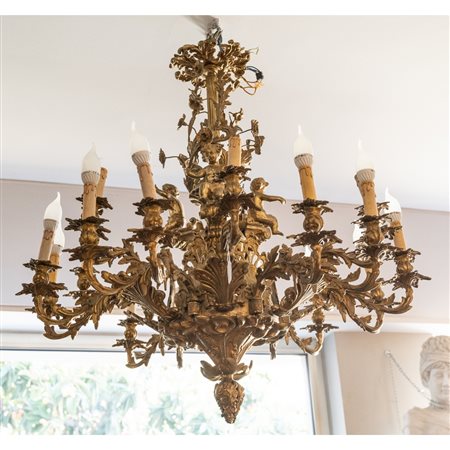 MANIFATTURA SICILIANA DEL XIX SECOLO, Lampadario