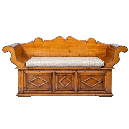 EBANISTERIA SICILIANA DEL XIX SECOLO, Cassapanca