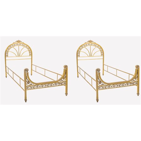 DUE COPPIE DI LETTINI in ottone