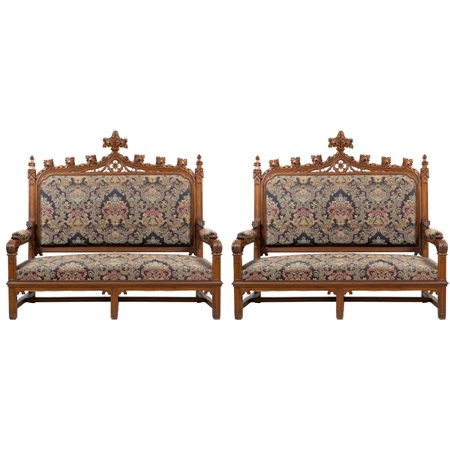 EBANISTERIA FRANCESE DEL XIX SECOLO, Coppia divani