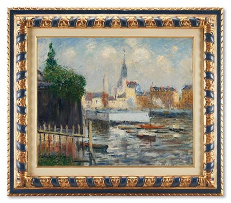 GUSTAVE LOISEAU "Rouen" 1930
olio su tela
cm 50,5x61
Firmato in basso a sinistra