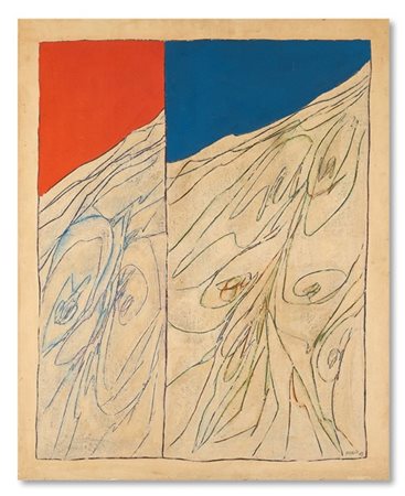 ACHILLE PERILLI "Il tarlo della critica" 1965
olio e tecnica mista su tela
cm 10