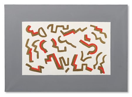 CARLA ACCARDI "Rossoorogrigio" 2005
pittura vinilica su tela
cm 50x69,7
Firmato,