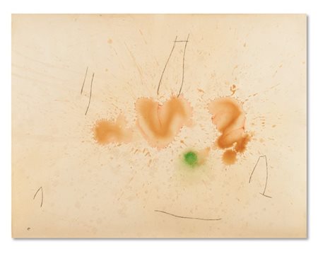 Joan Miró "Untitled XIX/XXV" 1960
olio, acquerello e matita su carta
cm 44,5x57,