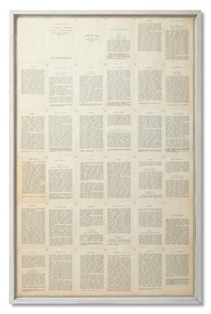 IRMA BLANK "Della Letteratura I" 1975
china su carta pergamenata (composto da 36