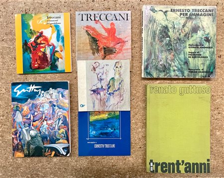 RENATO GUTTUSO E ERNESTO TRECCANI - Lotto unico di 7 cataloghi