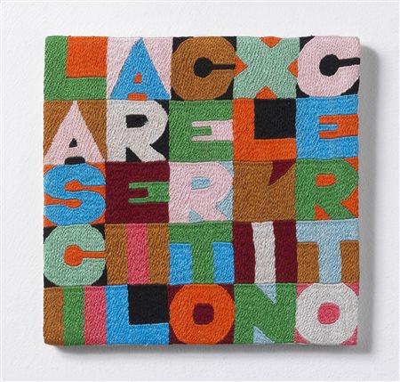 ALIGHIERO BOETTI
Lasciare il certo x l'incerto, 1988