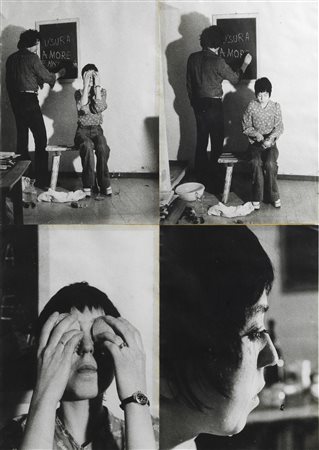 PIER PAOLO CALZOLARI
Collage di fotografie "Usura amore e misericordia", 1972