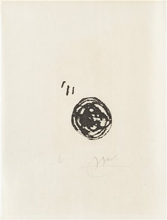Joan Miró "El innocente" 1974
acquaforte
foglio cm 32,2x24,5; lastra cm 16,5x8
F