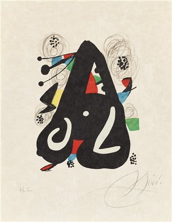 Joan Miró "La Melodie acide" 1979
litografia a colori su carta Giappone
cm 33x25