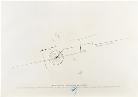 Vettor Pisani "Germania - manicomio Rosacroce" 
tecnica mista su carta
cm 70x100