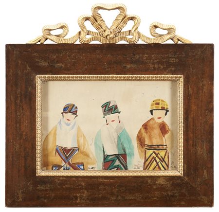 Sonia Delaunay "Echarpes et chapeaux" 1922-1923tecnica mis