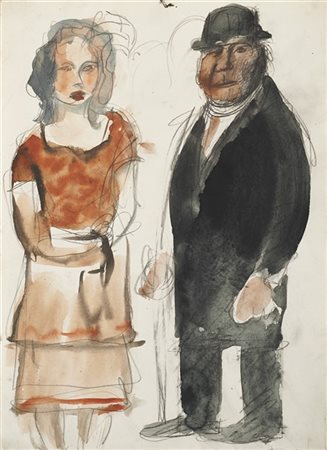 Mario Sironi "Una coppia" 1942 circa
tecnica mista su carta
cm 36,2x26,3

Proven