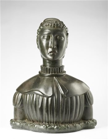 Arturo Martini "Busto di fanciulla" (1921) 1980
bronzo
cm 61x49x26
Firmato e num