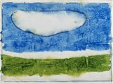 Mario Schifano "Senza titolo" 1974-78
smalto e pastello su tela
cm 71,5x97
Firma