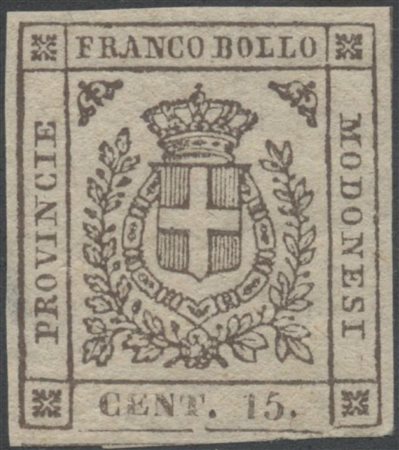1859, 15c. N.13 Bruno, MH. (A+) (Cert. Sorani)