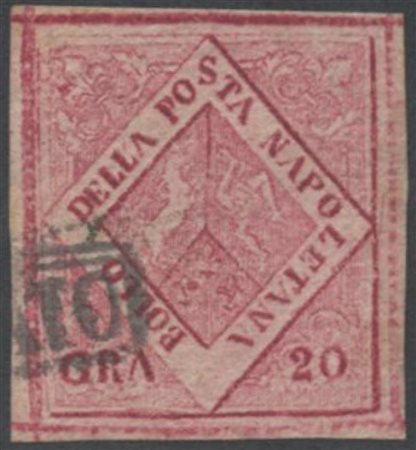 20gr Carminio Violaceo, falso dell'epoca, N.F9a II° stato. Punto chiaro. (A-)