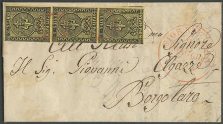 20.05.1853, Lettera da Fiorenzuola per Borgotaro affrancata tramite una...