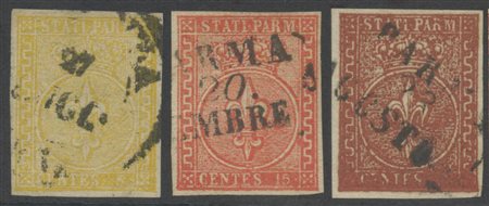 1853, N.6/8 serie completa usata. Tutti firmati e di ottima qualità. (Lux)...