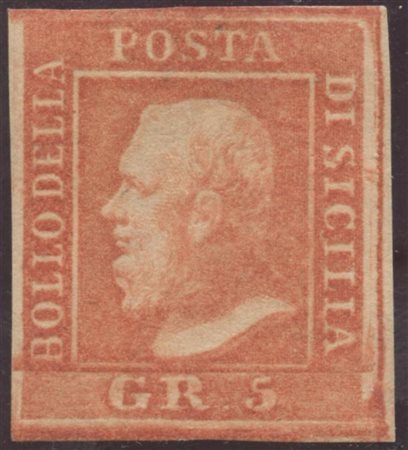 5gr. N.10 vermiglio chiaro.Nnuovo con gomma, linguellato. (A+) (En.Diena)