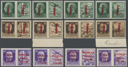 1944, Propaganda di guerra, soprastampa su entrambe le sessioni, tiratura di...