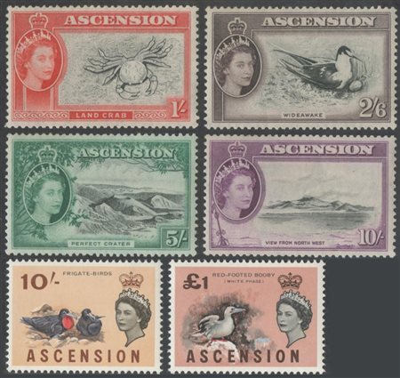 Ascension, N.57/69, 70/83 MNH. Qualità media ottima, il N.69 con leggera...