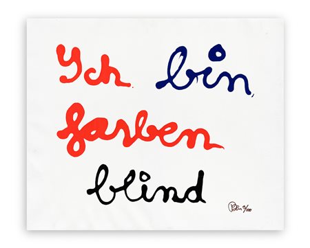 BEN VAUTIER (1935)- Ich bin farben blind, 1997