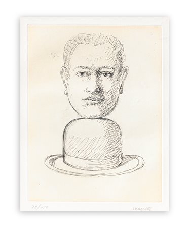 RENÉ MAGRITTE (1898-1967) - Uomo con cappello