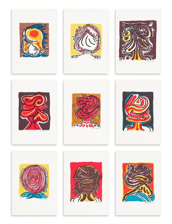 ARTURO CARMASSI (1925-2015) - Lotto unico di 9 litografie